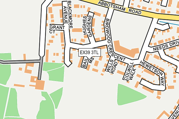 EX39 3TL map - OS OpenMap – Local (Ordnance Survey)