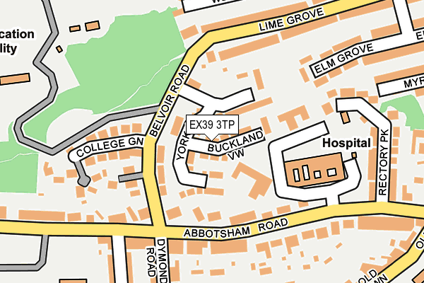 EX39 3TP map - OS OpenMap – Local (Ordnance Survey)