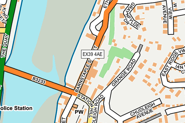 EX39 4AE map - OS OpenMap – Local (Ordnance Survey)