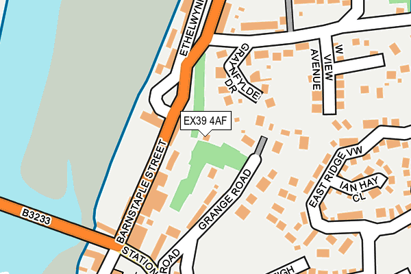 EX39 4AF map - OS OpenMap – Local (Ordnance Survey)