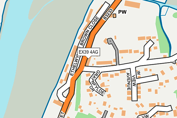 EX39 4AG map - OS OpenMap – Local (Ordnance Survey)