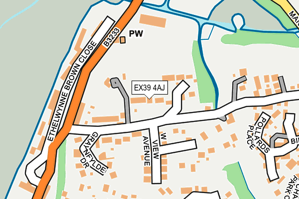 EX39 4AJ map - OS OpenMap – Local (Ordnance Survey)