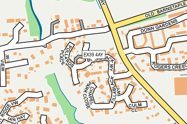 EX39 4AY map - OS OpenMap – Local (Ordnance Survey)