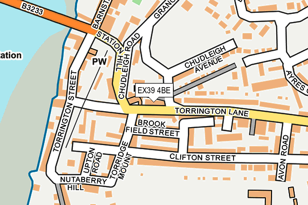 EX39 4BE map - OS OpenMap – Local (Ordnance Survey)