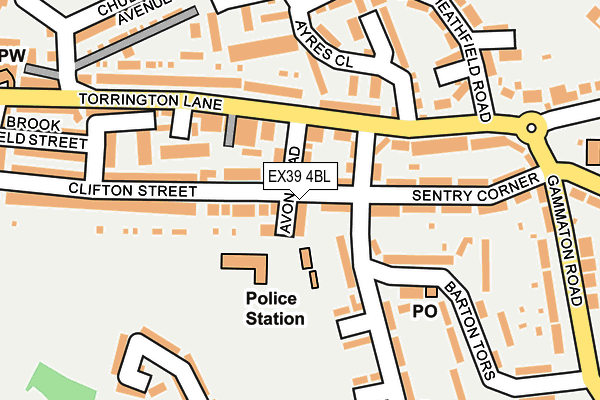 EX39 4BL map - OS OpenMap – Local (Ordnance Survey)