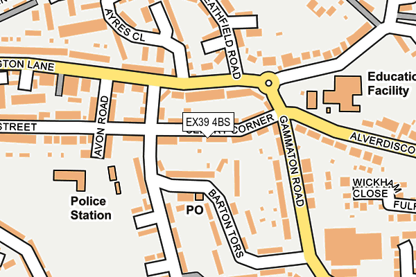 EX39 4BS map - OS OpenMap – Local (Ordnance Survey)