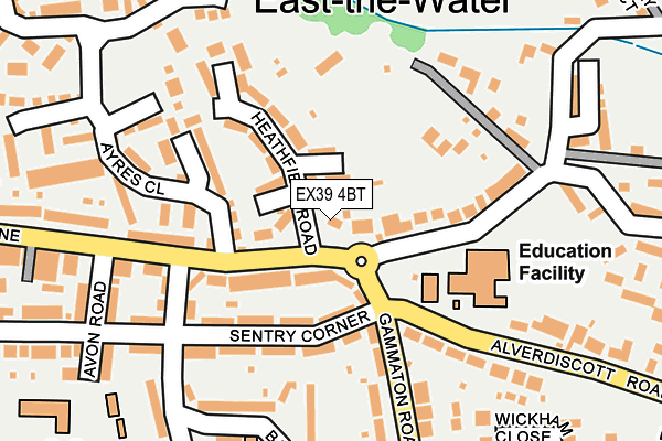 EX39 4BT map - OS OpenMap – Local (Ordnance Survey)