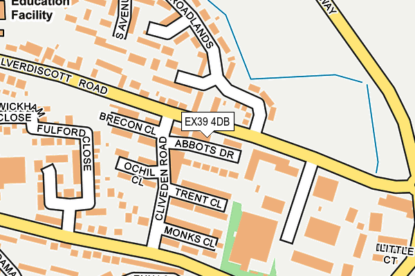 EX39 4DB map - OS OpenMap – Local (Ordnance Survey)
