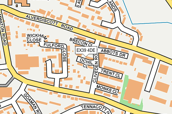 EX39 4DE map - OS OpenMap – Local (Ordnance Survey)