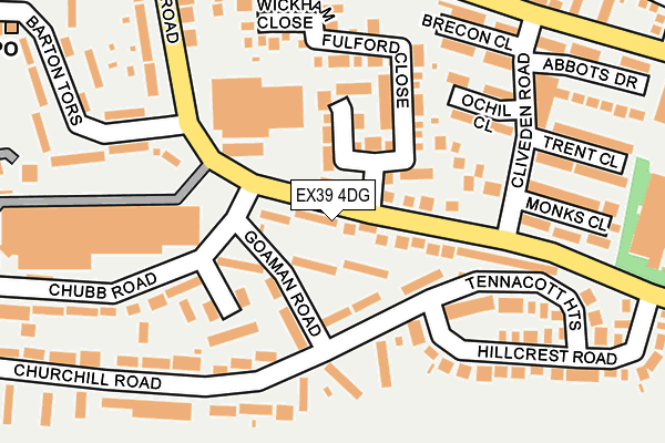 EX39 4DG map - OS OpenMap – Local (Ordnance Survey)