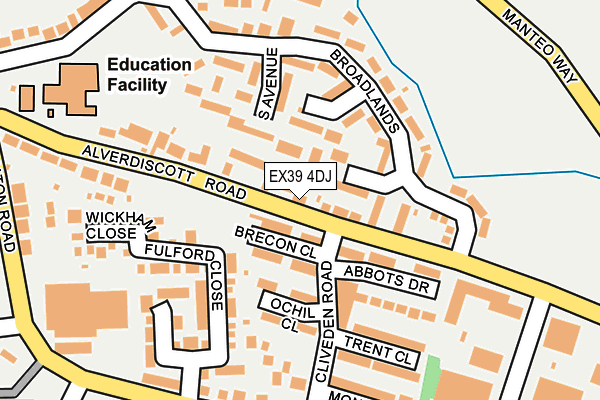 EX39 4DJ map - OS OpenMap – Local (Ordnance Survey)