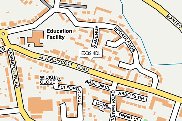 EX39 4DL map - OS OpenMap – Local (Ordnance Survey)