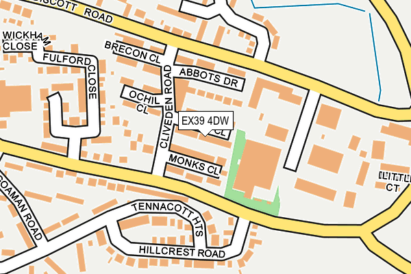 EX39 4DW map - OS OpenMap – Local (Ordnance Survey)