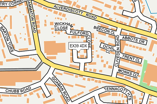EX39 4DX map - OS OpenMap – Local (Ordnance Survey)