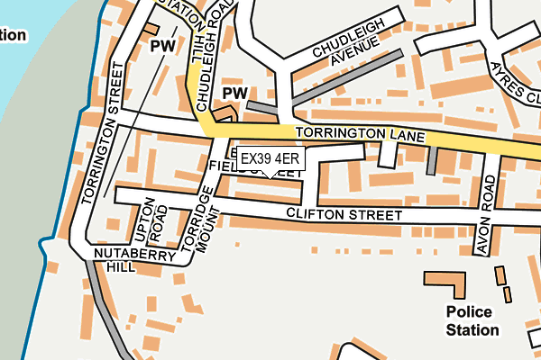 EX39 4ER map - OS OpenMap – Local (Ordnance Survey)