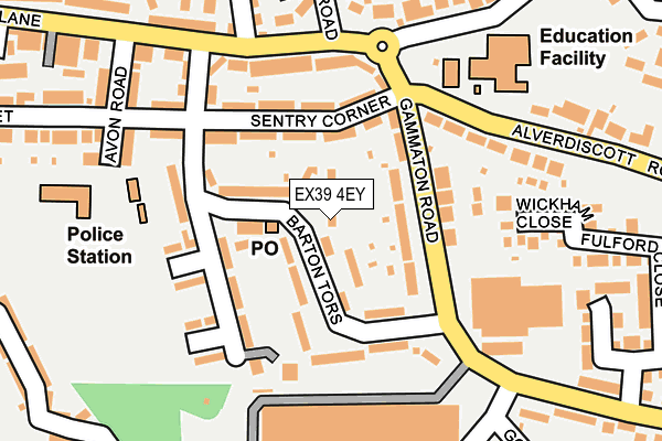 EX39 4EY map - OS OpenMap – Local (Ordnance Survey)