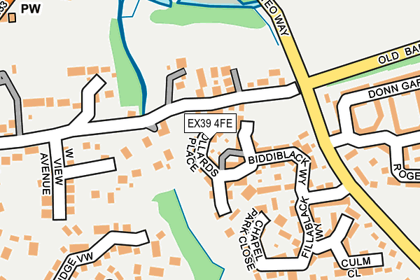 EX39 4FE map - OS OpenMap – Local (Ordnance Survey)