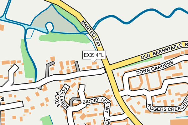 EX39 4FL map - OS OpenMap – Local (Ordnance Survey)