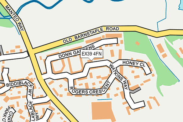 EX39 4FN map - OS OpenMap – Local (Ordnance Survey)