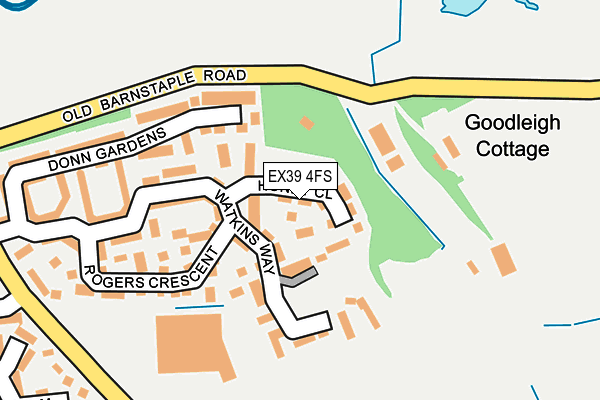 EX39 4FS map - OS OpenMap – Local (Ordnance Survey)