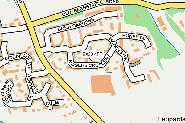 EX39 4FT map - OS OpenMap – Local (Ordnance Survey)