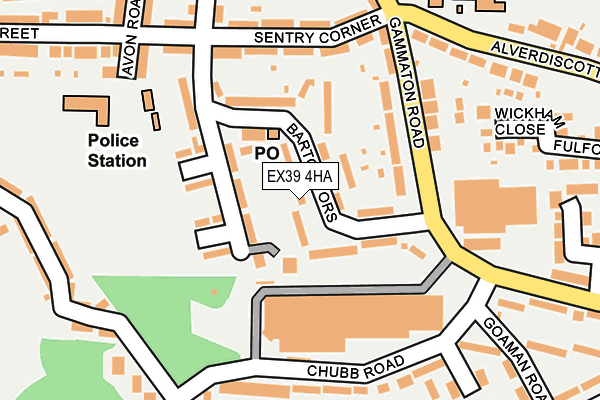 EX39 4HA map - OS OpenMap – Local (Ordnance Survey)