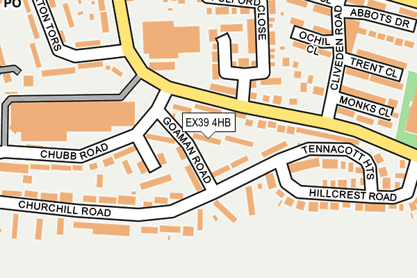 EX39 4HB map - OS OpenMap – Local (Ordnance Survey)