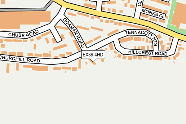 EX39 4HD map - OS OpenMap – Local (Ordnance Survey)