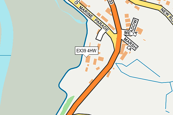 EX39 4HW map - OS OpenMap – Local (Ordnance Survey)