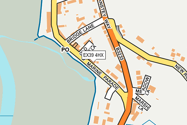 EX39 4HX map - OS OpenMap – Local (Ordnance Survey)