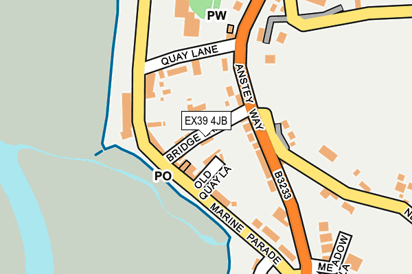 EX39 4JB map - OS OpenMap – Local (Ordnance Survey)