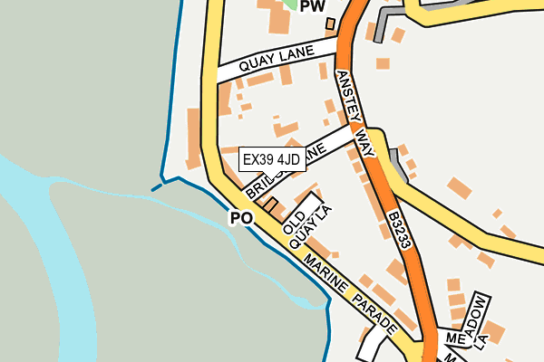 EX39 4JD map - OS OpenMap – Local (Ordnance Survey)
