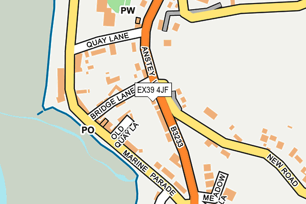 EX39 4JF map - OS OpenMap – Local (Ordnance Survey)