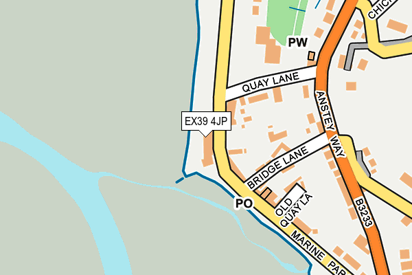 EX39 4JP map - OS OpenMap – Local (Ordnance Survey)