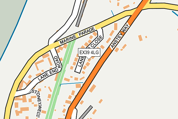 EX39 4LG map - OS OpenMap – Local (Ordnance Survey)
