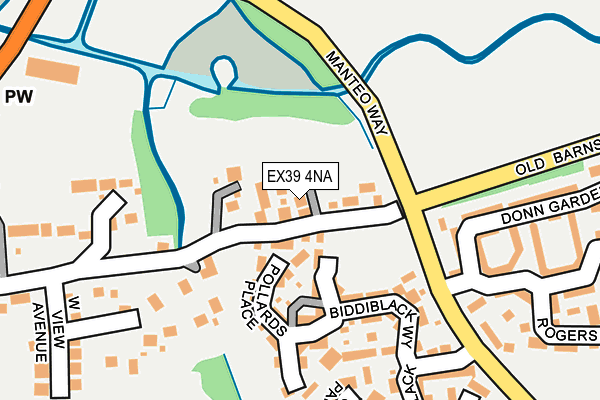 EX39 4NA map - OS OpenMap – Local (Ordnance Survey)