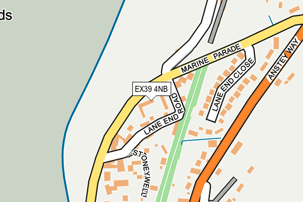 EX39 4NB map - OS OpenMap – Local (Ordnance Survey)