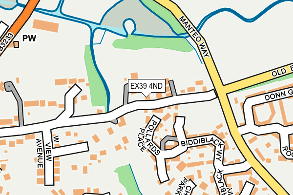 EX39 4ND map - OS OpenMap – Local (Ordnance Survey)