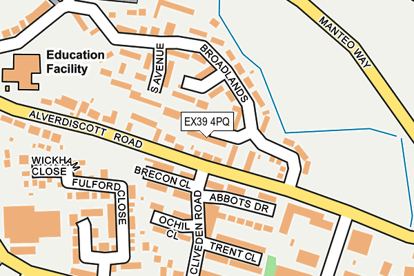 EX39 4PQ map - OS OpenMap – Local (Ordnance Survey)