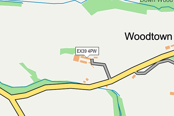 EX39 4PW map - OS OpenMap – Local (Ordnance Survey)