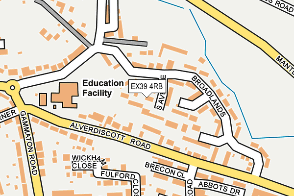 EX39 4RB map - OS OpenMap – Local (Ordnance Survey)