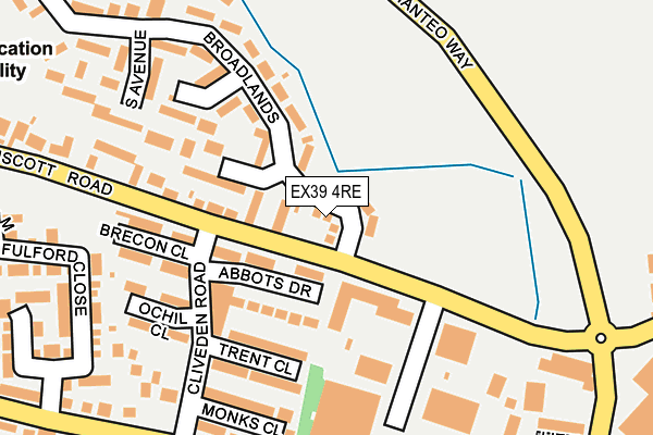 EX39 4RE map - OS OpenMap – Local (Ordnance Survey)