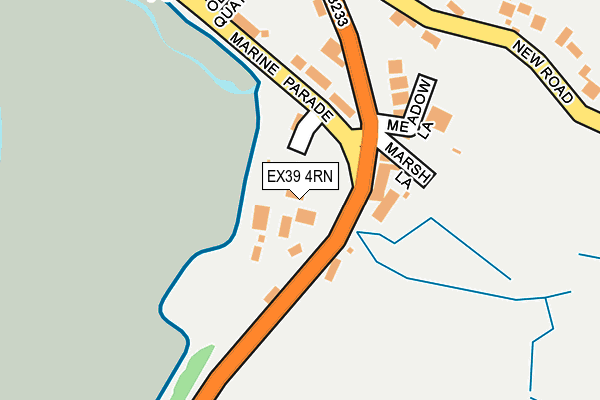 EX39 4RN map - OS OpenMap – Local (Ordnance Survey)