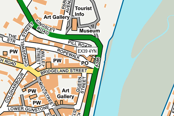EX39 4YN map - OS OpenMap – Local (Ordnance Survey)