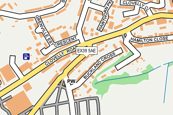 EX39 5AE map - OS OpenMap – Local (Ordnance Survey)