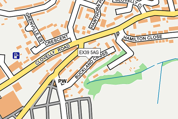 EX39 5AG map - OS OpenMap – Local (Ordnance Survey)