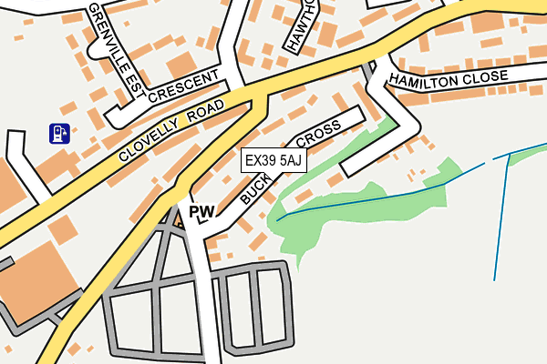 EX39 5AJ map - OS OpenMap – Local (Ordnance Survey)