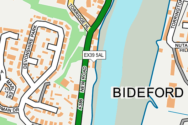 EX39 5AL map - OS OpenMap – Local (Ordnance Survey)