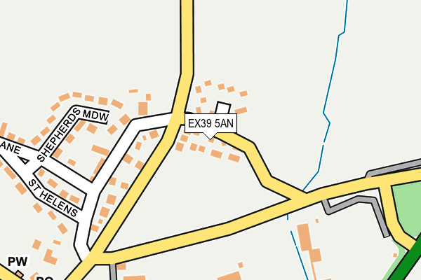 EX39 5AN map - OS OpenMap – Local (Ordnance Survey)