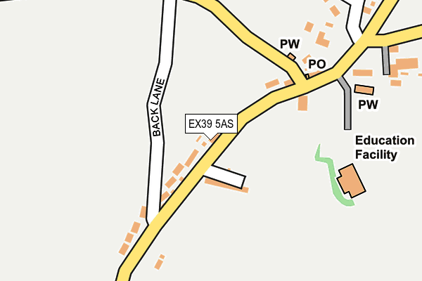 EX39 5AS map - OS OpenMap – Local (Ordnance Survey)